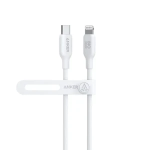 Anker 542 USB-C to Lightning Charging Cable, Bio-Based 3 Feet, White - A80B1H21