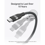 كابل بيانات انكر USB-C إلى USB-C بطول 3 أقدام، 240 وات، اسود - A82E2H11