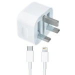 Apple Power Adapter 20W 3-Pin 1 Port Type-C With Type-C to Lightning Cable For iPhone 12 - MHJF32P/A - 14 Day Warranty