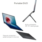 ASUS Zenbook DUO UX8406MA-OLEDI9IG Laptop 14-inch OLED 3K Intel Core Ultra 9 185H 32GB RAM 2TB SSD Intel Arc Graphics, Win11 Gray, 90NB12U1-M003H0