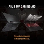 لاب توب جيمنج اسوس TUF Gaming A15 FA507NU-LP125W،معالج AMD ريزن 5-7535HS، رام 8 جيجا، 512 جيجا هارد SSD، رسومات RTX 4050 سعة 6 جيجا، ويندوز 11 - رمادي