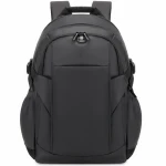 Rahala 2204 17-Inch Backpack Three Compartment Laptop Travel Waterproof Business With USB Port - Black