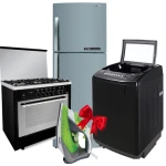 Fresh Refrigerator 397 L No Frost - Fresh Washing Machine 11 Kg Top Loading - Fresh Gas Cooker Professional 5 Burners + Gift Smart Steam Iron 2200W