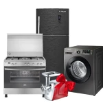 Fresh Refrigerator 436L Digital - Samsung 9KG Digital Washing Machine - ZANUSSI Gas Cooker 5 Burners 90*60 Cm + Gift Sonai Meat Grinder 1600W