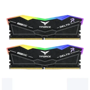 ذاكرة كمبيوتر من تيم جروب T-Force Delta RGB  بسعة 64 جيجابايت (32 جيجا *2) تردد 6000 ميجاهرتز DDR5