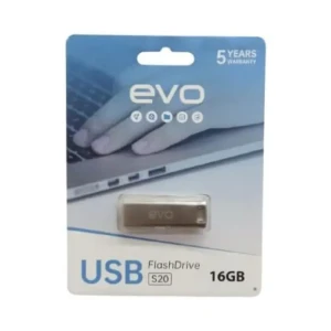 ذاكرة فلاش EVO، 16 جيجابايت، USB 2.0، هيكل معدني، فضي، SGK-USB-S20-2016