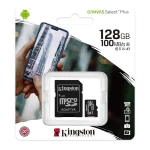 Kingston 128GB micSDXC Select Plus Memory Card + SD Adaptor, SDCS2/128GB - Black