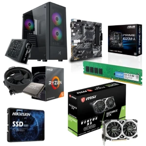 PC Gaming Bundle AMD R5 4500, MSI PRO A520M-A Motherboard, GeForce GTX 1650 4GB, 8GB RAM, 128GB SSD, XIGMATEK Hero II FRGB Case + Z-POWER Z750 600W