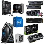 PC Gaming Bundle Intel Ci7-14700K-BOX, Asus Z790-PLUS, RTX 4070 Ti 16GB, 32GB RAM, 2TB SSD, ASUS ROG Hyperion Case+ PSU 1200W, Liquid Cool Cougar AQUA