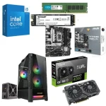 PC Gaming Bundle Intel Ci5-14400F, Asus Prime B760M-A-D4, Asus RTX 4060 EVO OC 8GB, 16GB RAM 256GB SSD Cougar Gaming Case+ PSU VTE X2 650W