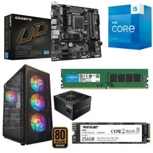 PC Gaming Bundle Intel Ci5-13400, GIGABYTE B760M DS3H Motherboard, 16GB RAM 256GB SSD, Vento ARGB mesh VG11A Gaming Case + PSU Hyper pro 650W