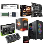 PC Gaming Bundle AMD RYZEN 5 5600X, B450M DS3H V2 Motherboard, RTX 4060 EVO 8GB, 16GB RAM 256GB SSD, XIGMATEK Hero II FRGB Gaming Case + X-Power 750W