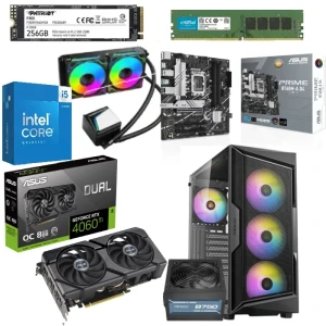PC Gaming Bundle Intel Ci5 -14600K Asus PRIME B760M-A D4, RTX 4060Ti 8GB, 32GB RAM 256GB SSD, Waterwheel Cooling, Antec ARGB Gaming Case + 750W PSU