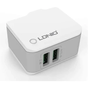 LDNIO A2203 Travel Fast Charger with 2 USB Ports With Type C Cable