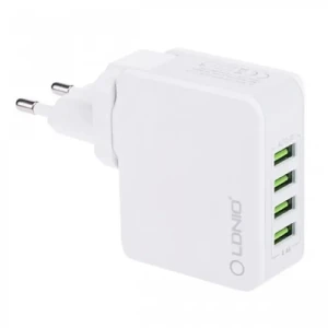 LDNIO A4403 4USB Fast Charger with Micro Cable White