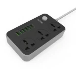 LDNIO SC3604 Power Strip 3.4A with 3 Sockets, 6 USB Ports 2Meter - Grey