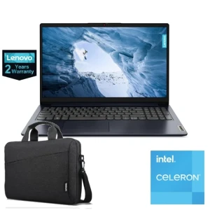 Lenovo IdeaPad 1 15IGL7 Laptop Intel Celeron N4020 4GB RAM 256GB SSD 15.6" HD Intel UHD Graphics 600 DOS Abyss Blue + Laptop Bag - 2 Years- 82V700FXED