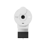 Logitech Brio 300 FHD Webcam 1080p with auto light correction, noise-reducing mic, and USB-C 960-001442 – off White