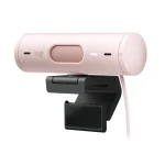 Logitech Webcam Brio 500 Full HD 1080p webcam with light correction, auto-framing, and Show Mode Rose 960-001421