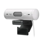 Logitech Webcam Brio 500 Full HD 1080p webcam with light correction, auto-framing, and Show Mode Off White 960-001428