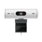 Logitech Webcam Brio 500 Full HD 1080p webcam with light correction, auto-framing, and Show Mode Off White 960-001428