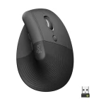 Logitech Lift Vertical Ergonomic Mouse, Wireless, Bluetooth, 4 buttons - Graphite