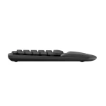 Logitech Wave Keys Wireless Ergonomic Keyboard with Cushioned Palm Rest Graphite