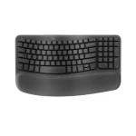 Logitech Wave Keys Wireless Ergonomic Keyboard with Cushioned Palm Rest Graphite