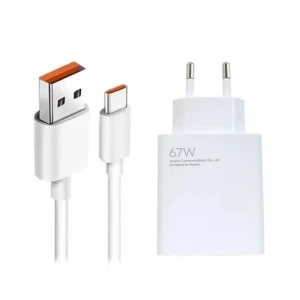 Xiaomi 67W Mi Power Adapter Suit With Type-C Cable - White - 14 Days Warranty