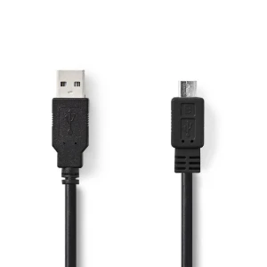 Data Cable USB to Micro 2 Meters - Black