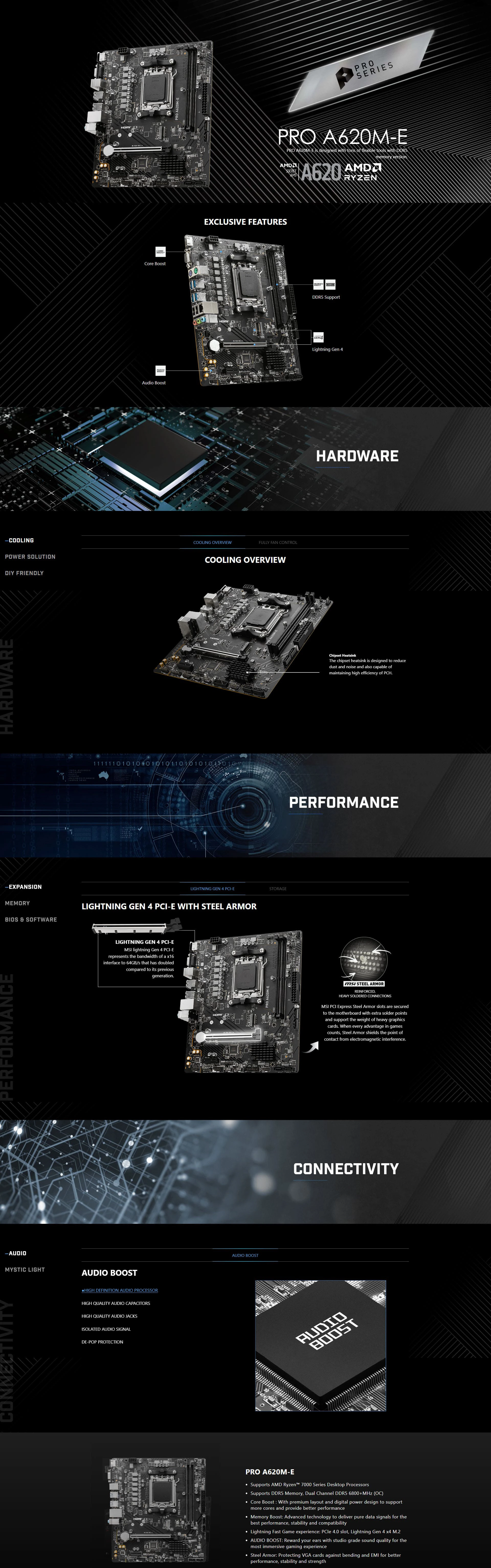 MSI PRO A620M-E ProSeries Motherboard