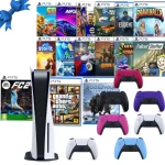 Sony PlayStation 5 CD version Console +  15 Online Games FREE, Dual Sense Charger Dock and Extra Color Dual Sense
