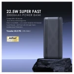 Oraimo Traveler OPB-7204Q Power Bank 20000mAh Super Fast 22.5W - Black