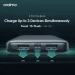 Oraimo Toast 15 Flash OPB-1100 Fast Charging Power Bank 10,000mAh 15W – Black