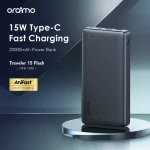 Oraimo OPB-1200 Traveler 15 Flash 20000mAh 15W Power Bank - Black