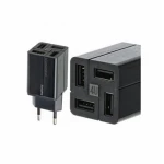 Remax RP-U43 4 Ports Fast Charger Travel Charge Wall 3.4A  Black -14 Day Warranty