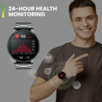 ساعة ذكية امازفيت Amazfit Pop 3R شاشة اموليد مقاس 1.43 بوصة سمارت واتش مقاومة للماء IP68 - أسود