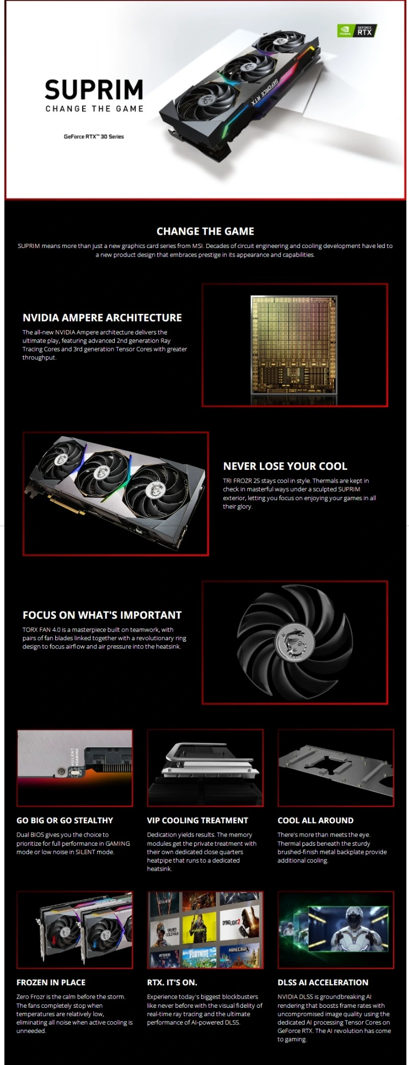 MSI GeForce RTX 3080 Ti SUPRIM X 12G Gaming Graphics Card