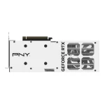 بطاقة رسومات PNY جي فورس RTX 4070 Ti سعة 12 جيجابايت فيرتو LED ثلاثية المروحة إصدار لون أبيض