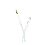 XO cable AUX audio NB-R211A Lightning - jack 3.5mm 1 meter – White – 1 Month Warranty