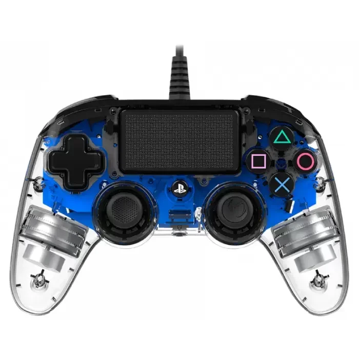 Nacon PS4 Wired Illuminated Compact Controller Gamepad - Clear Blue